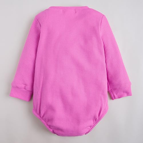 Hopscotch Girls Floral Applique Full-Sleeve Onesie in Pink Color For Age (9-12 Months)