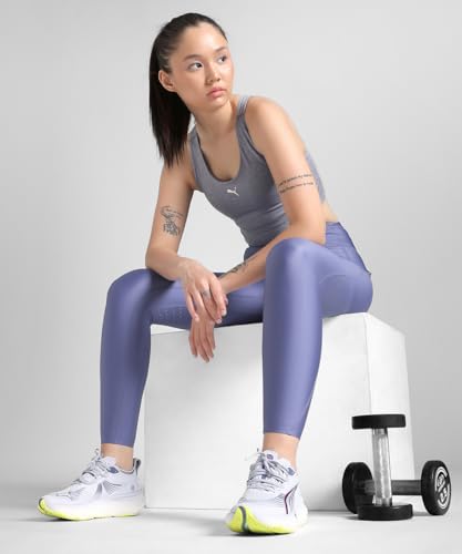 Puma Women's Polyester Underwire Casual Padded Sports Bras (527725_Blue Crystal Heather