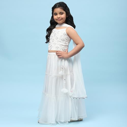BIBA Girls SOLID STRAIGHT KID(KWSHEESH MAHAL5965_WHITE_9)