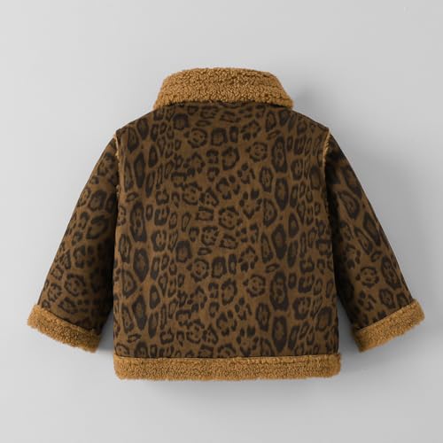 Hopscotch Girls Brown Full Sleeves Animal Fleece Jacket For Age (3-4 Years)