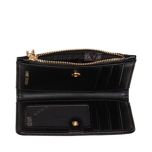 Anne Klein AK 2 Piece Gift Set with Rhinestone Zip Clutch and Card case, Black, One Size, Ak 2 Piece Gift Set With Rhinestone Zip Clutch and Card Case