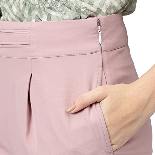 Latin Quarters Women's Pink Solid Pant