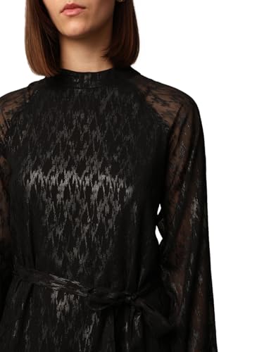 ONLY Women Fit and Flare Black Dress