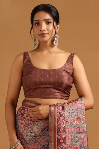 Soch Womens Red Art Silk Ethnic Motifs Saree