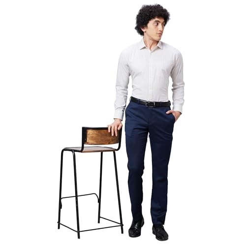 Park Avenue Men's Slim Fit Pure Cotton Checks Pattern Semi Cutaway Collar Full Sleeve Formal Shirt (Size: 39)-PMSX18106-Y3 Medium Yellow