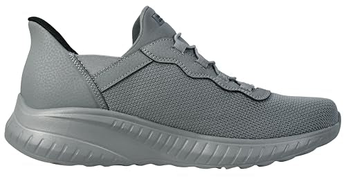 Skechers Mens BOBS Sport Squad Chaos- Daily Hype Off Slip-ins Sneaker (Dark Grey, UK Footwear Size System, Adult, Men, Numeric, Medium, 9)