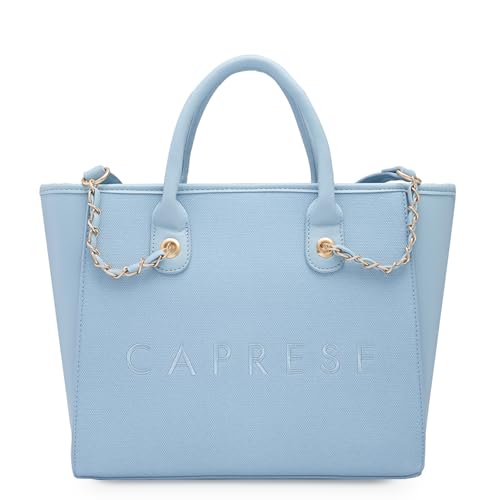 Caprese Brooklyn Tote Bag, Large-Blue | Stylish Handbag for Women | Spacious, Versatile Office & Daily Essentials Tote | Top Zip Closure