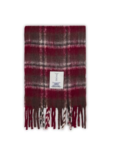 JACK & JONES Men Maroon Check Chunky Scarf