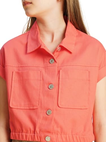 VERO MODA Girls Relaxed Fit Pink Shirt