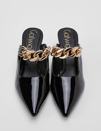 Catwalk Women Stylised Back Open Kitten Heels | For Women & Girls (BLACK,7 UK)