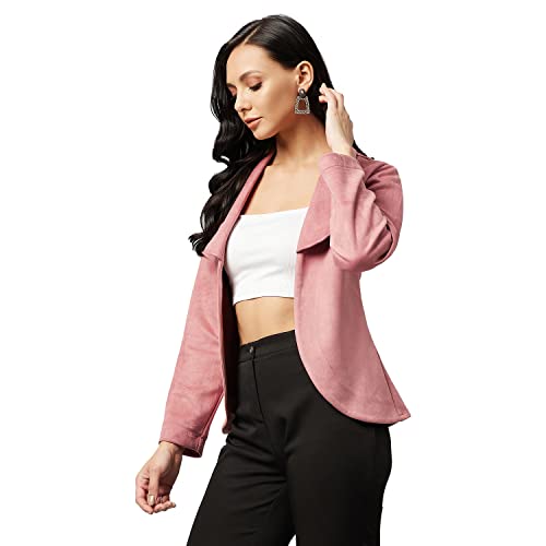 Marie Claire Women's Casual Suede Shrug Sweater (MC2315_Peach_L)