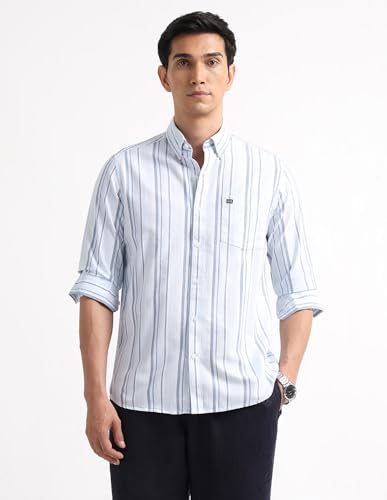 Arrow Sport Blue Casual Shirt_ASAEOSH2031_44
