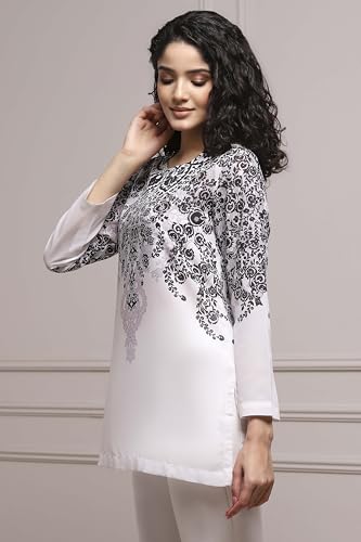 Biba Women Black Art Silk Regular Kurta_32