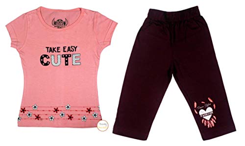 Trendy Dukaan Gilrs/Kids Nightdress (3, 45 (18-24 Months)) Multicolour
