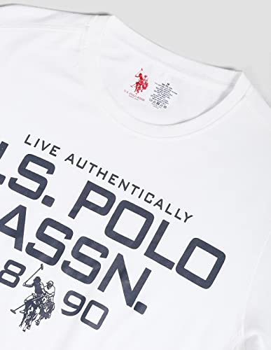 U.S. POLO ASSN. Mens Crew Neck Tri Blend I682 Lounge T-Shirt - Pack of 1 (White L)