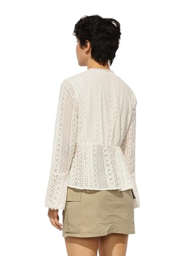 ONLY Women's Regular Fit White Top