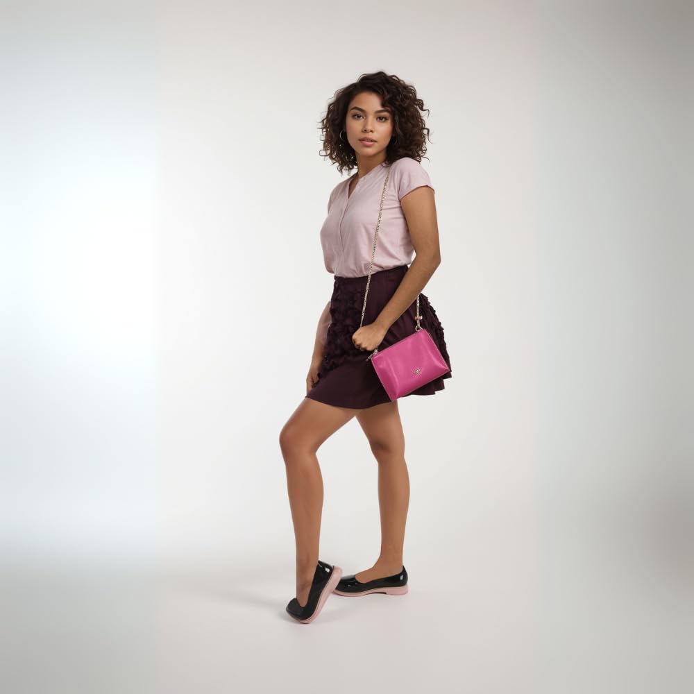 Baggit Women Pink Xxxs Size Hobo Sling Bag | Ladies Stylish Casual Cross Body Purse Handbag