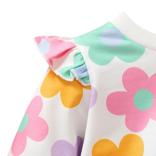 Hopscotch Baby Girls Floral Print Full Sleeves Multicolor Jeans set For Ages (9-12 Months)