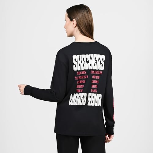 Skechers Womens UNO World Tour Black Long Sleeve Tops