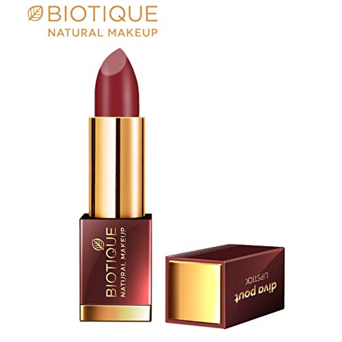Biotique Natural Makeup Matte Diva Pout Lipstick - Flaming Desire, 4g (Pack of 2)