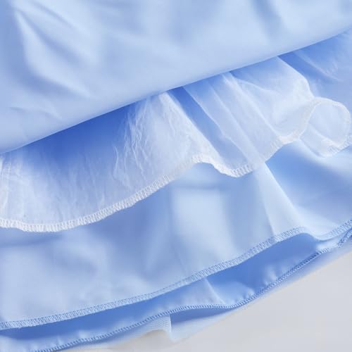 Hopscotch Girls Blue Sleeveless Butterfly Applique Dress for Age (4-5 Years)