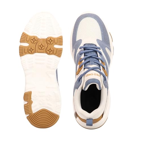 Red Chief Men’s Sports Sneaker | Breathable Mesh & Synthetic Low Ankle Lace Up Shoe | Teal (C6016)