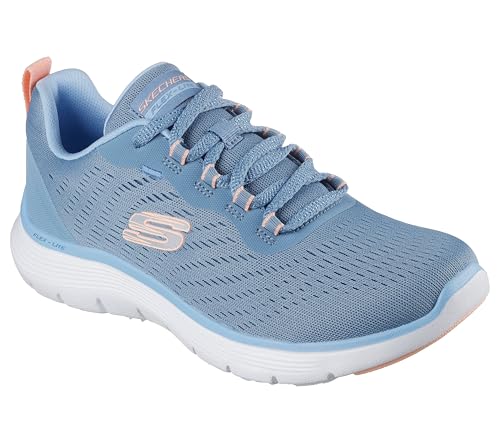Skechers Women Flex Appeal 5.0 Off White Lace Up Casual Sneakers