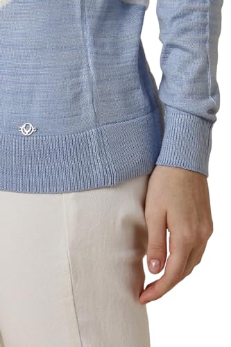 Allen Solly Women's Acrylic Crew Neck Sweater (AHSWCRGF119735_Blue