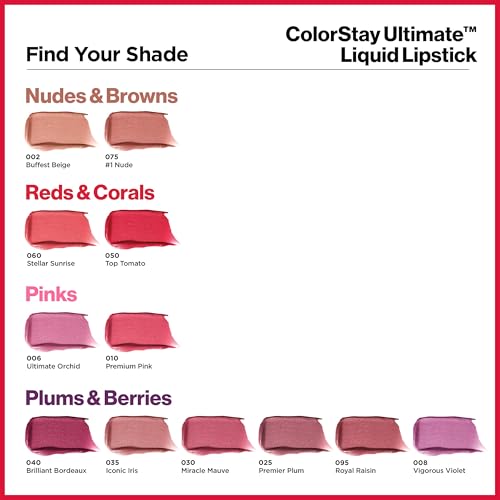 REVLON ColorStay Satin Ultimate Liquid Lipstick, Premium Pink