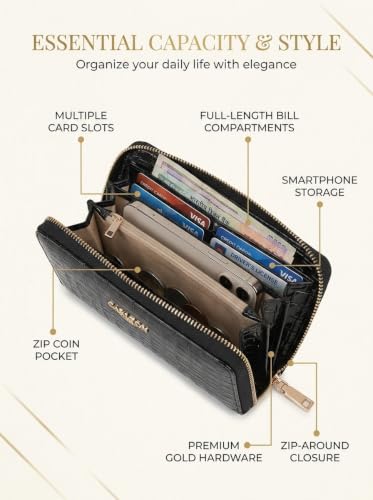 Carlton London Women Wallet,Black,Free Size