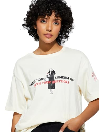 Max URB_N Women Devil Wears Prada Oversized T-Shirt (Beige_M)