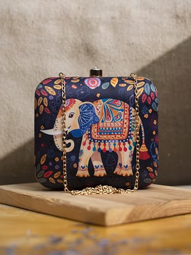 Artklim Elephant Printed Clutch