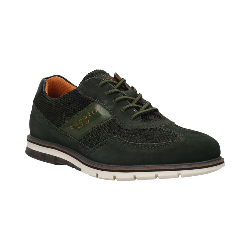 Bugatti Simone Comfort Dark Green Men's Wide Sneakers - UK 9