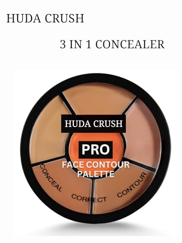 HUDA CRUSH rakhi combo kit for sister - 3in1 Concealer Palette, Blusher Palette, 18 Shade Nude Eyeshadow Palette with Brush Set of 6Pcs