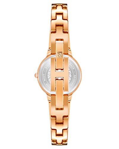 Anne Klein Women's Japanese Quartz Dress Watch with Metal Strap, Rose Gold, 14 (Model: AK/2626BYRG)