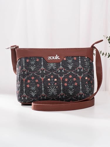 ZOUK Harmony Sling Bag | Crossbody Bags for Women | Women's Handbags | Stylish | Vegan Leather Evening Bag | Travel & Office Use | Purse and Wallet | Taj Guldasta