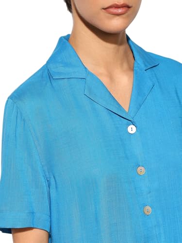ONLY Women Regular Fit Blue Shirt
