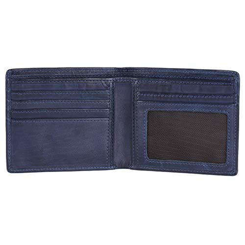 KOMPANERO Genuine Leather Wallet (C-12024-BLUE)