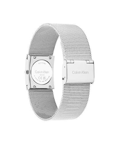 Calvin Klein Ck Pulse Qtz Basic Mini Silver Rectangle Dial Women's Watch- 25100135