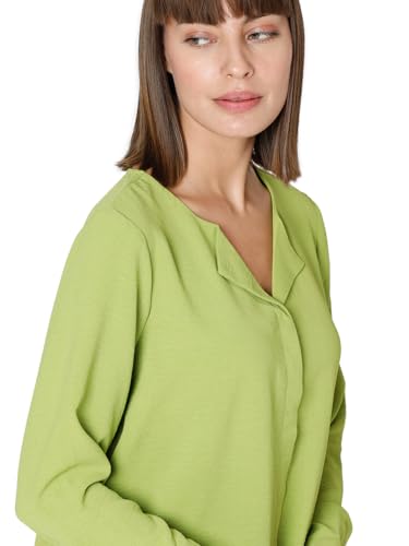 VERO MODA Women Solid Polyester Regular Fit Green Shirt