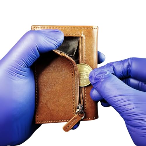 Bracevor Premium Popup Card Holder Trifold Leather Wallet for Men Women - Brown |4 Pockets+ID Window+Currency Slot + Coin Pocket | RFID & NFC Blocking | Magnetic Closure