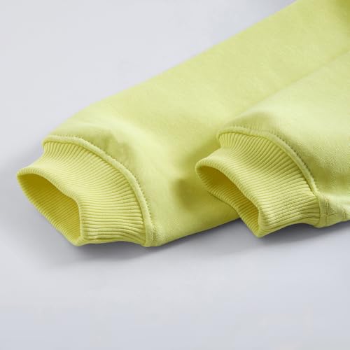 Hopscotch Girls Yellow Full Sleeves Bow Applique Kitty Ruffled Sweatshirt for Age (3-4 Years)