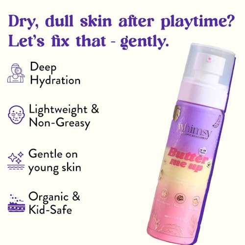 Whimsy Beauty Face Moisturizer for Kids & Preteens | Hydrating Cream with Shea Butter, Rose Oil & Saffron Extract | Gentle Face Care for Girls | 4 to 16 Years | Natural Formula | Sulfate & Paraben Free | Dermatologist Tested | 100 ml