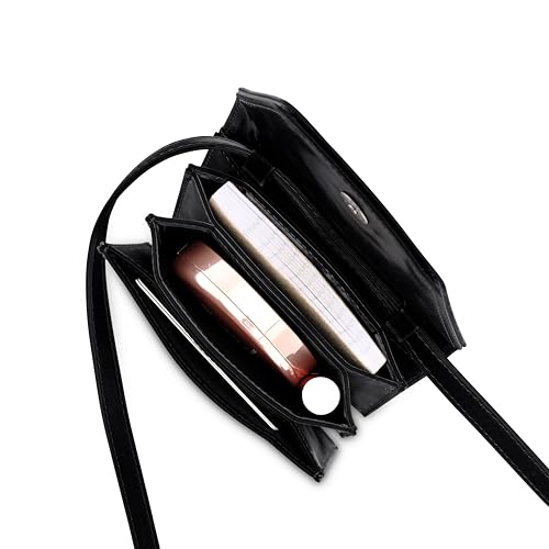 Fastrack Women Compact Clutch | Stylish Clutch Purse with Semi PU Belt | Lightweight, Durable & Trendy Wallet for Girls & Ladies | Perfect for Casual & Party Use