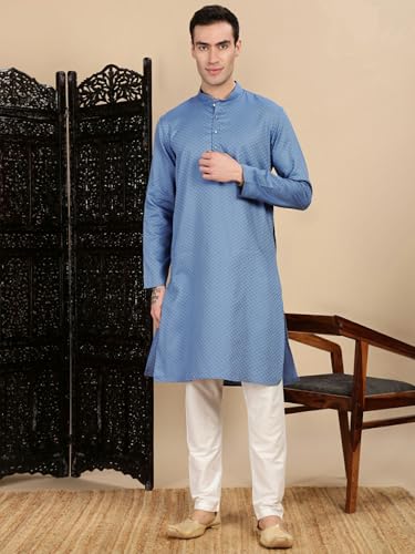 Sanwara Showcases Artisan Off White Kurta Set Made to Impress at Navratri Diwali