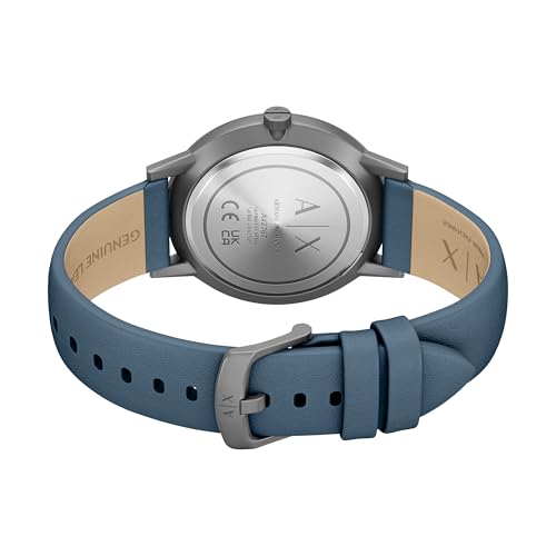 Armani Exchange Blue Quartz Leather Watch AX2767