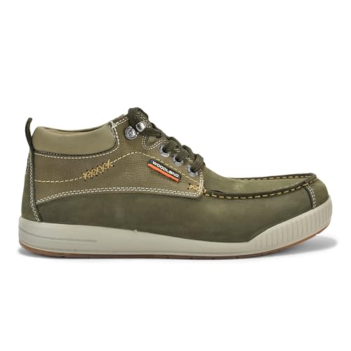 Woodland Men's Olive Green Leather Casual Shoes-9 UK (43EU) (GC 4267122)