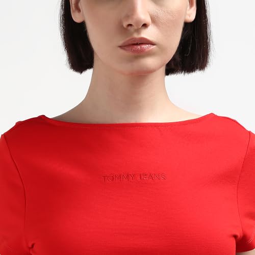 Tommy Hilfiger Red Solid Viscose Women Top