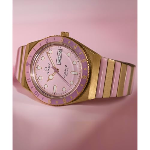 TIMEX Diver Inspired Analog Watch for Women with Pink Round Dial & Multicolor Stainless Steel Bracelet Band Water Resistant Women's Wrist Watches - TW2W87600UJ