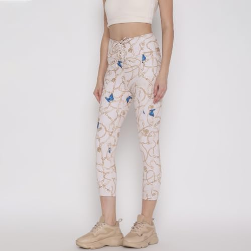GUESS Women Off White Printed Legging_7628067145101